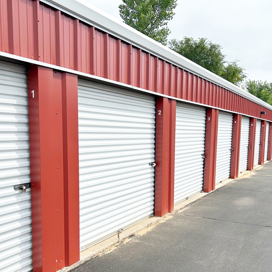 HappySpaceStorageUnit Red and White Storage Unit Building at Happy Space Storage